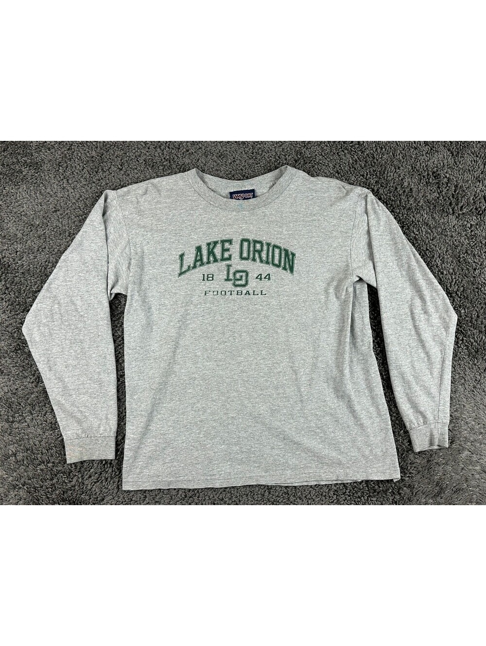 Vintage 90's JanSport Lake Orion Football Shirt Gray Mens XL (Fits Small)